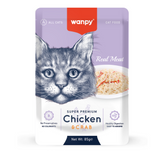 Wanpy Aliment Humide Chat Filet en gelée - Poulet et crabe